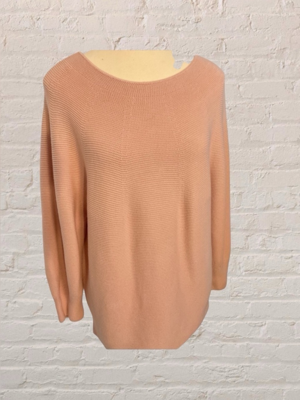 $10$add on UNIQLO- pink 100% cotton crew neck rib knit oversized fit sweater